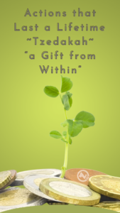 Read more about the article The Actions with Lasting Value, Tzedakah – “a Gift from Within” – Step 5